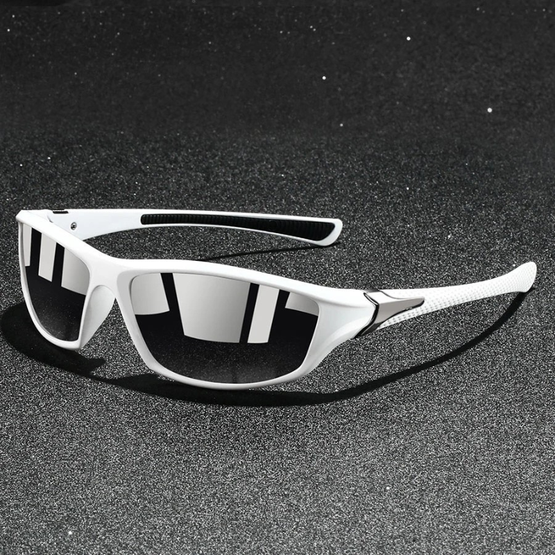 Męska Letnia Casual Sportowe Wraparound Ochrona UV Okulary Przeciwsłoneczne