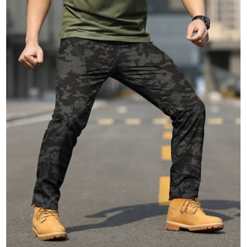 Spodnie taktyczne z wieloma kieszeniami dla mężczyzn