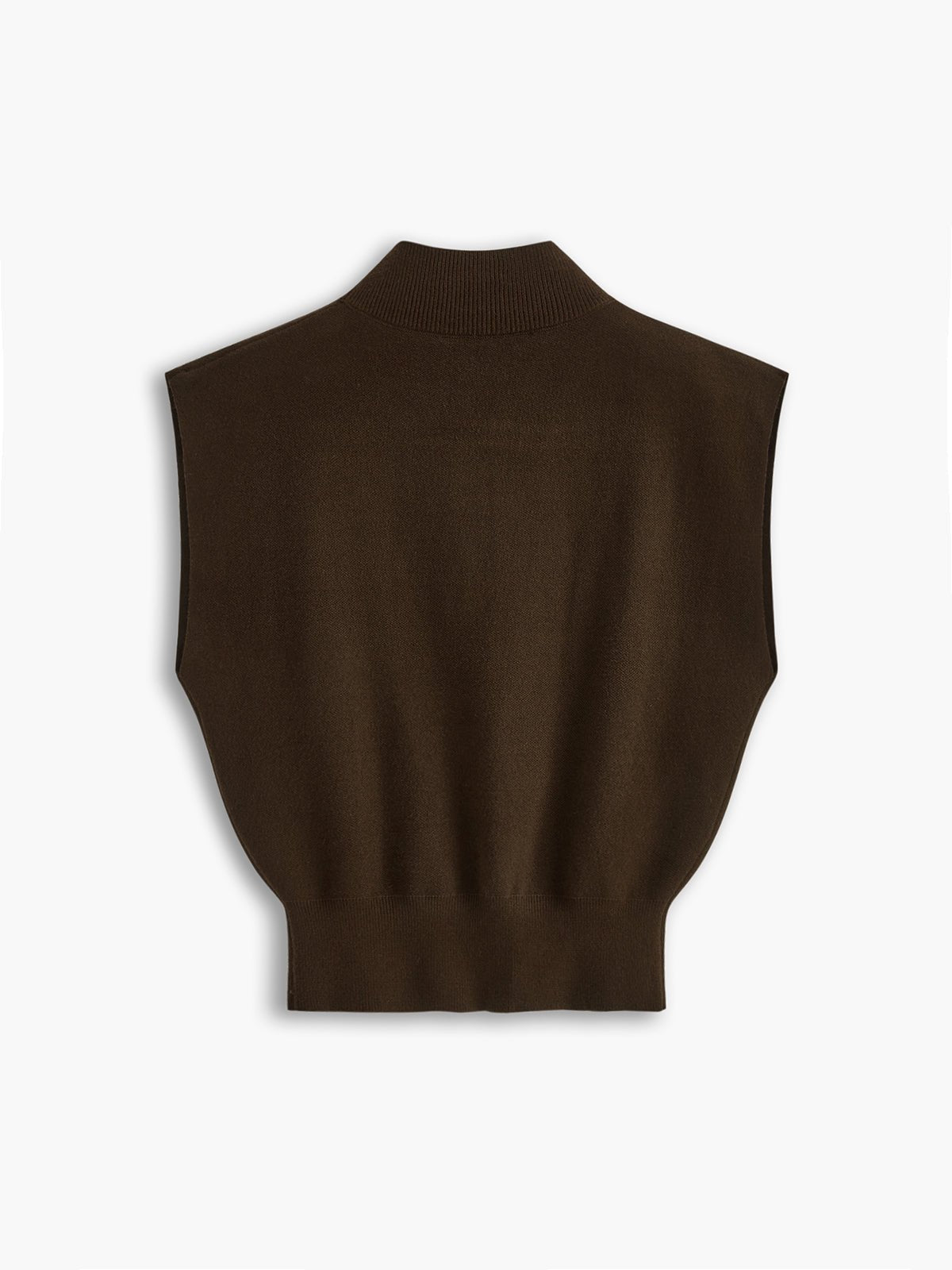 Damska Letnia Elegancka Dzianinowa Mock Neck Casual Bluzka