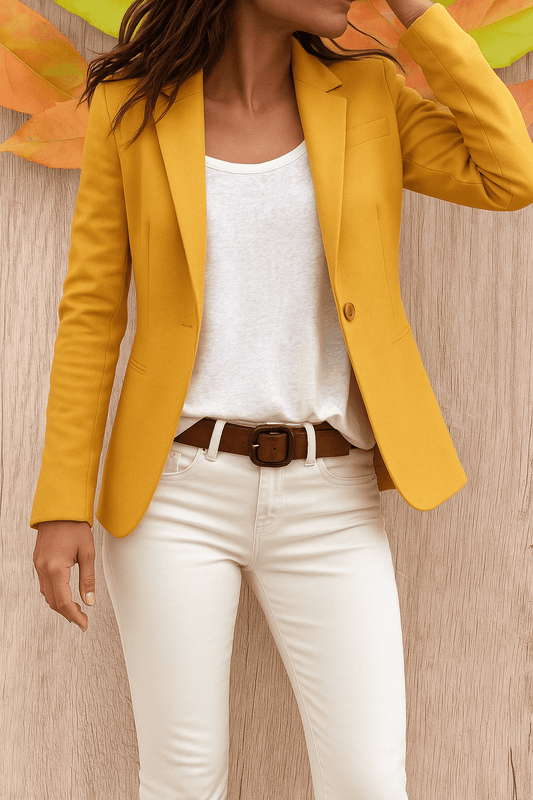 Damska Letnia Elegancka Slim Fit Klasyczna Marynarka