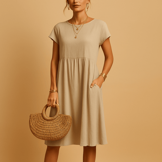 Damskie Letnie Casual Elegancka Midi Sukienka
