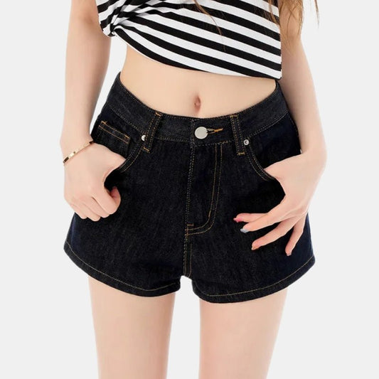 Damskie Letnie Jeansowe Wysoki Stan Eleganckie Szorty