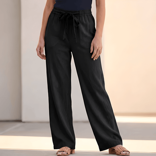 Damskie Letnie Luźne Spodnie z Troczkiem