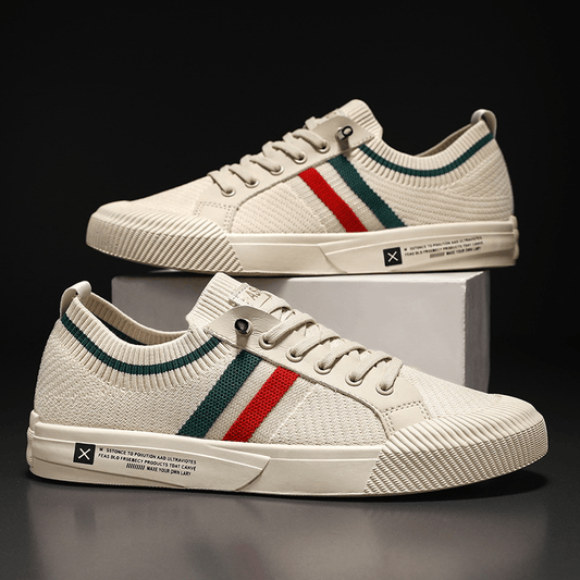 Męskie Letnie Lekkie Dzianinowe Sznurowane Sneakersy