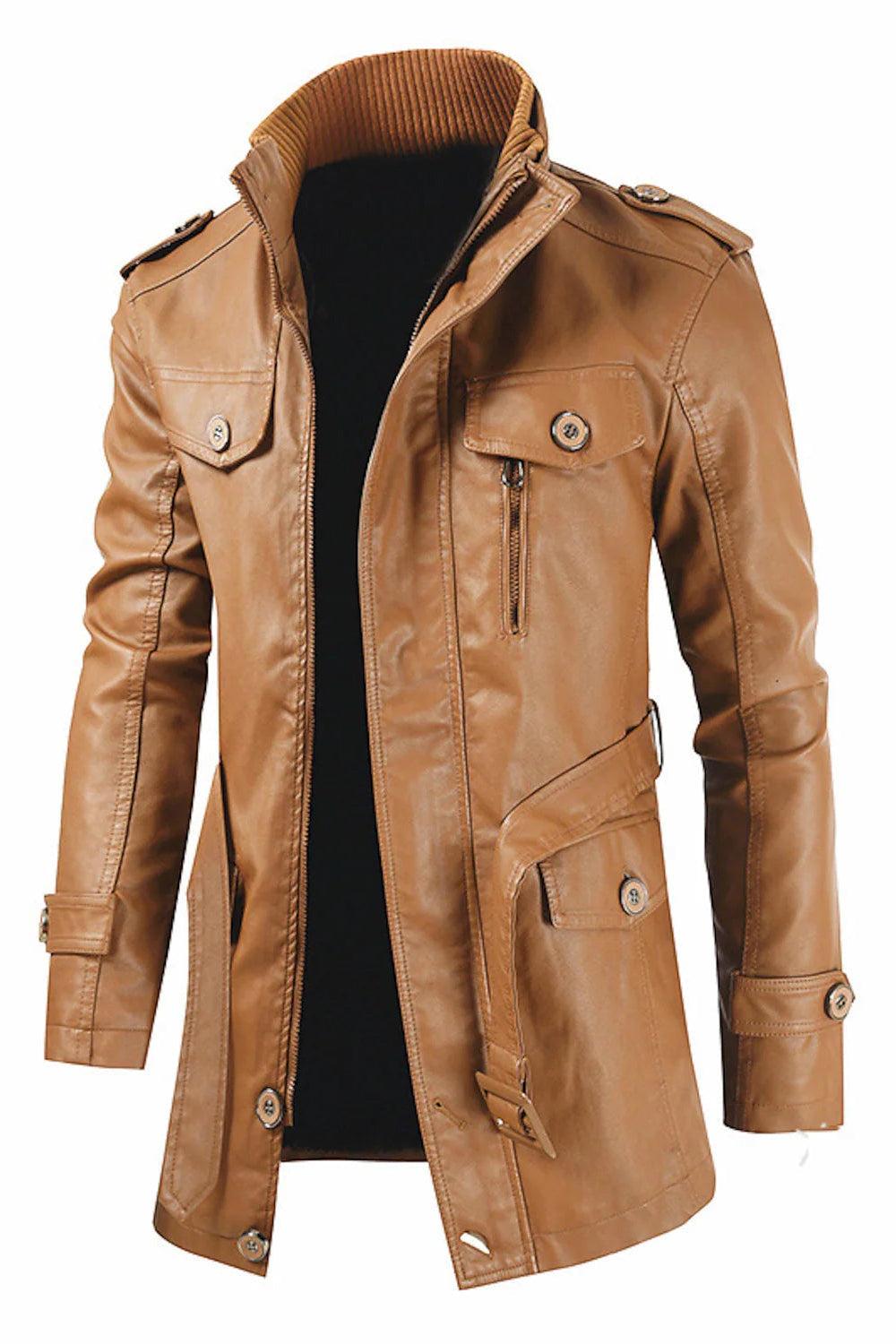 Regulowana Zimowa Kurtka z Wysokim Zapięciem (Męska)