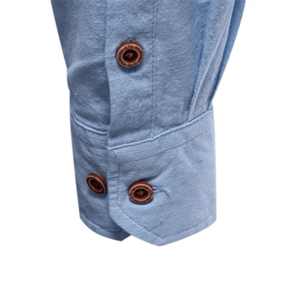 T-shirt à col pour hommes stylé – Boutons et broderie, confortable