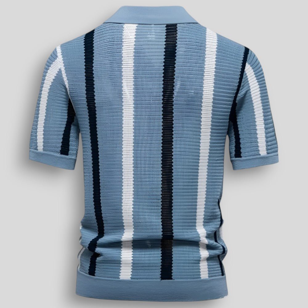 Lente Heren Retro Polo Shirt met Vintage Strepen (Heren)