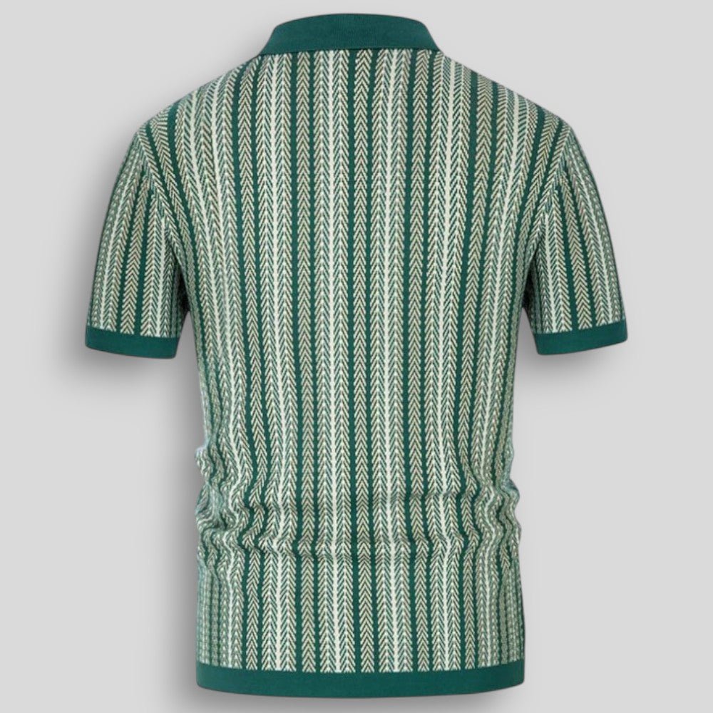 Lente Heren Retro Shirt met Knopen en Visgraatpatroon (Heren)