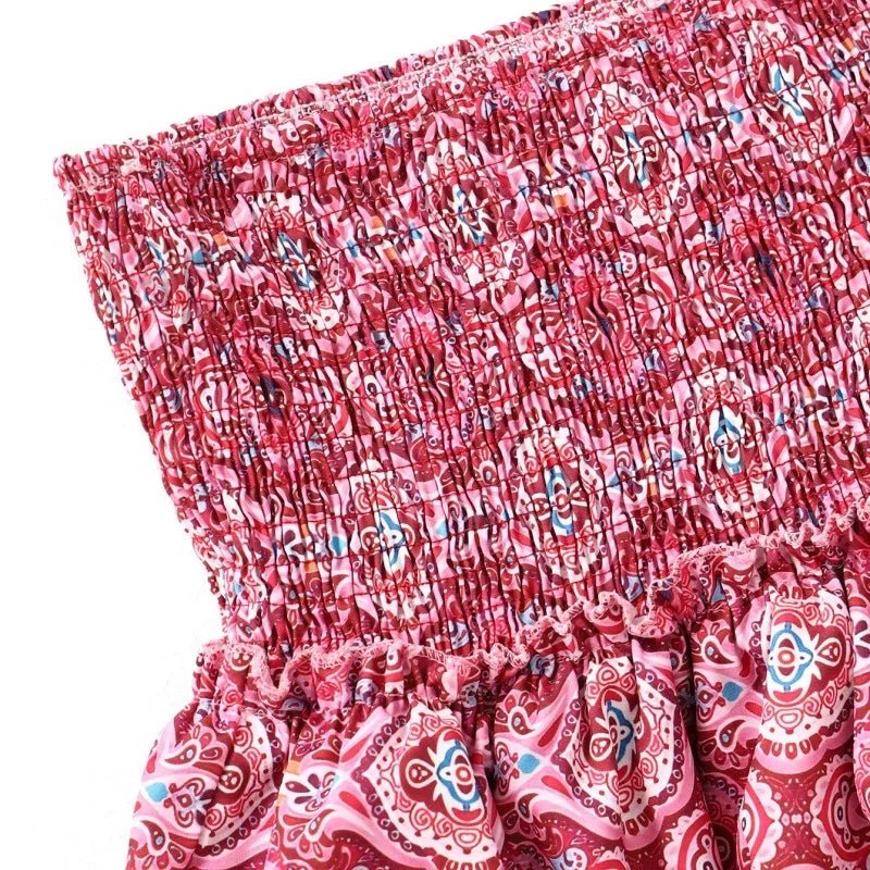Jupe mini élégante printanière à volants (Femme)