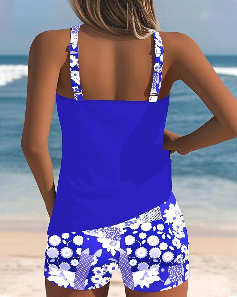 Ensemble bikini avec haut souple et shorty de printemps (Femme)