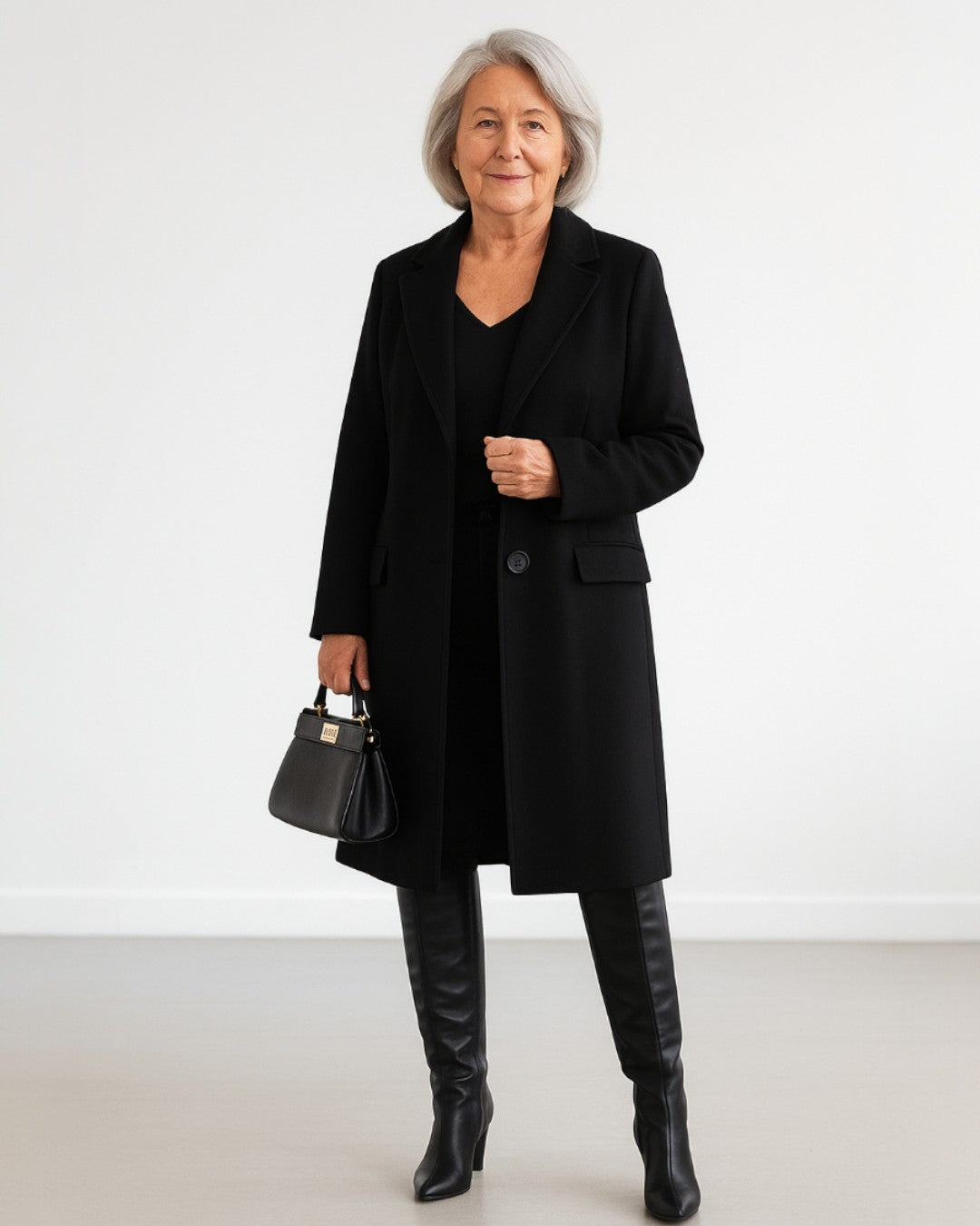 Zimowy Elegancki Długi Płaszcz (Damski)