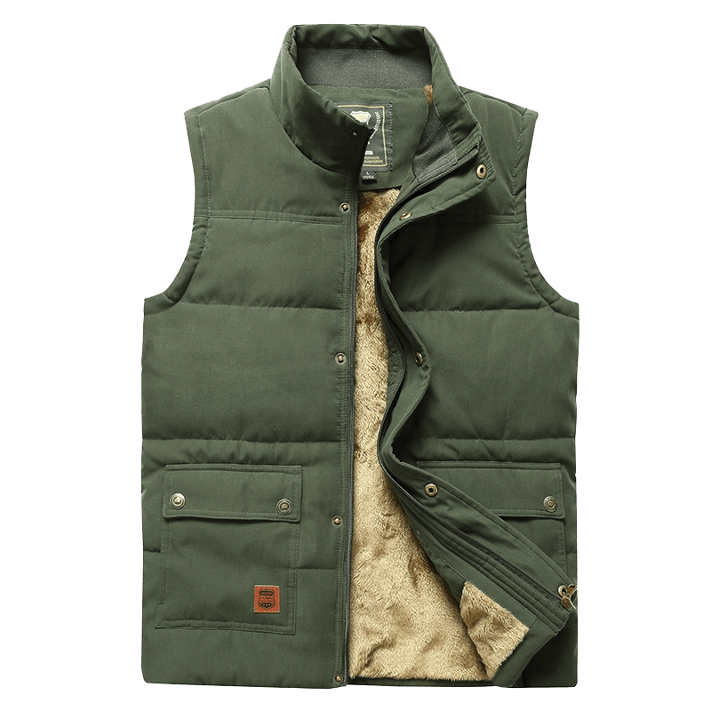 Winterse Gewatteerde Bodywarmer met Bontvoering (Heren)