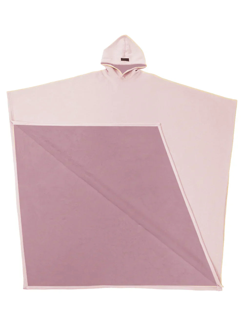Pink hooded towel with a plain background