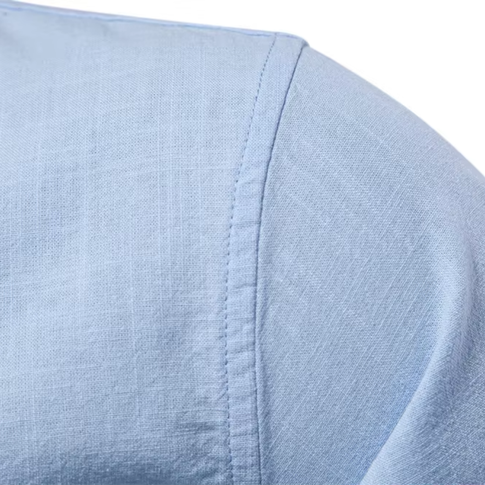 Koszulka z kołnierzykiem, guzikami i haftem dla mężczyzn