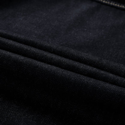 Stylowa Zimowa Jeansowa Kurtka z Kożuchem (Męska)