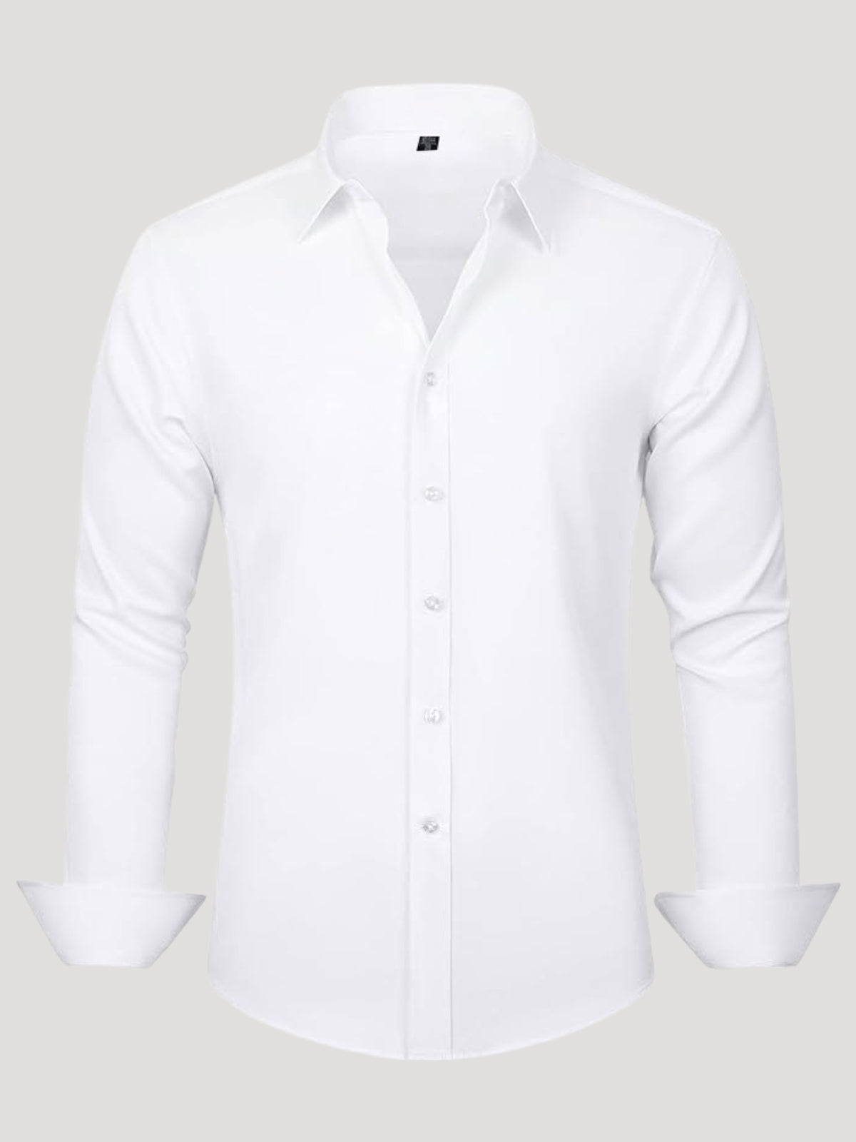 White dress shirt on a light gray background