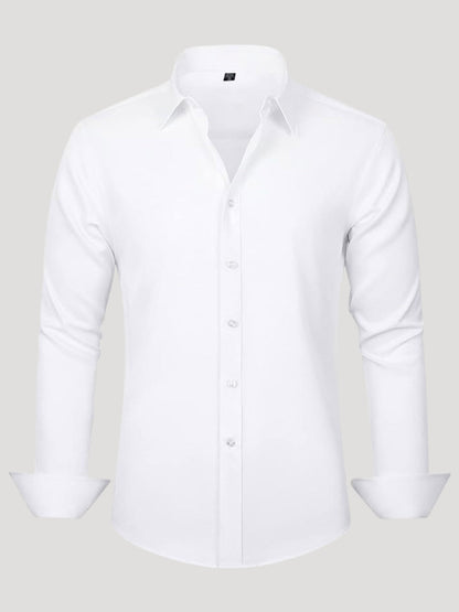 White dress shirt on a light gray background