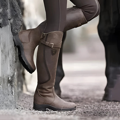 Wodoodporne Zimowe Botki Jeździeckie z Futrem (Damskie)
