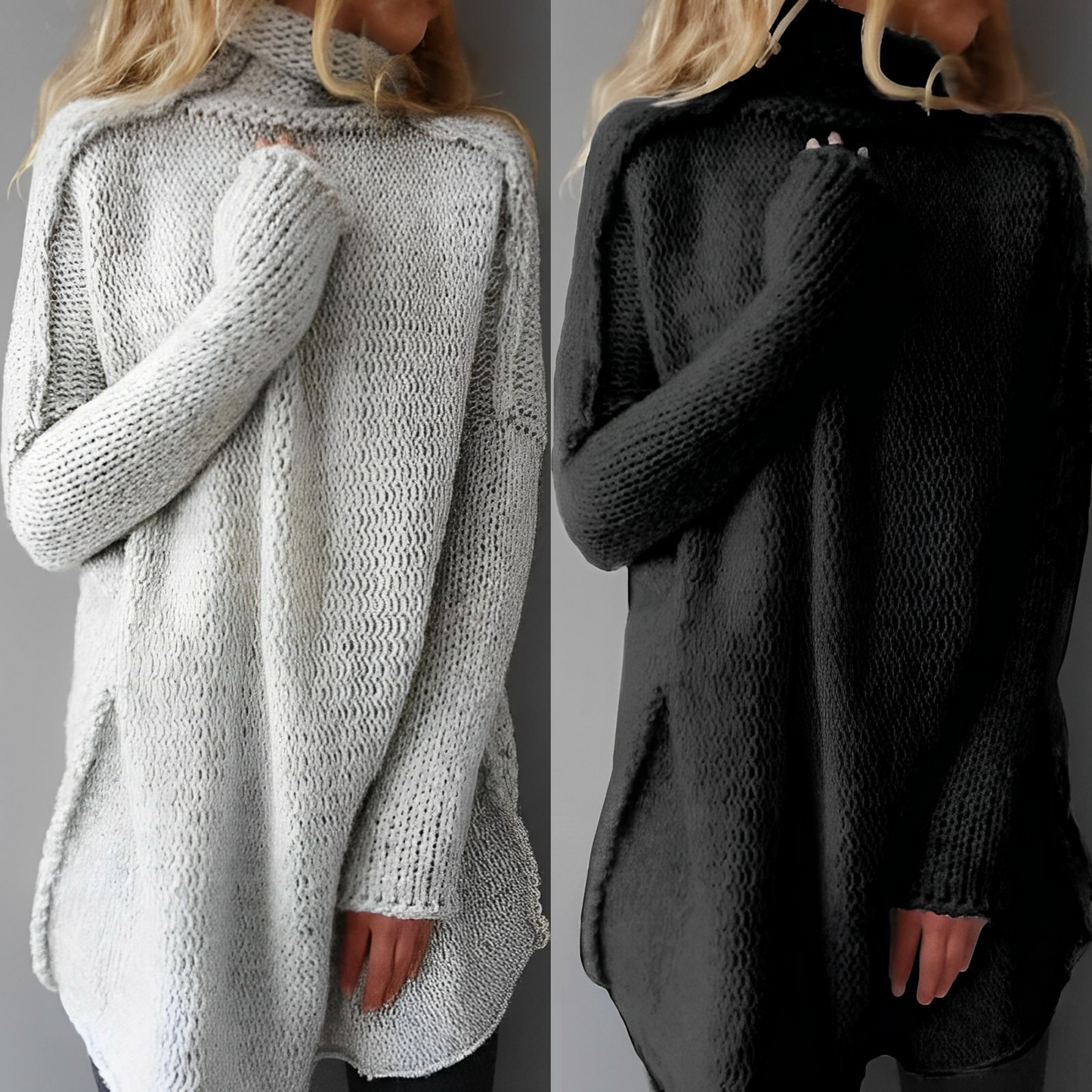 Zimowy Oversize Sweter z Golfem (Damski)