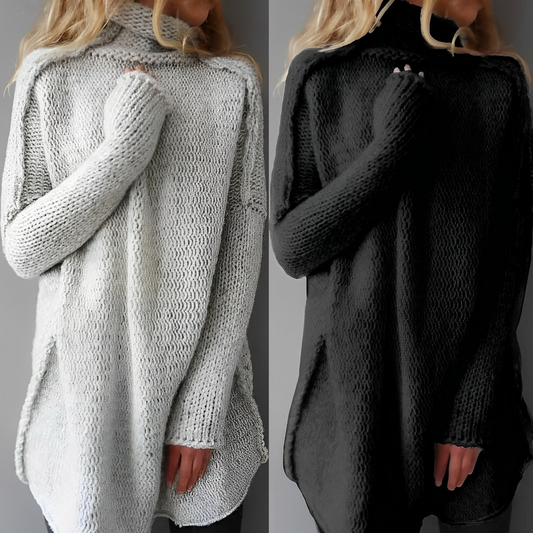 Zimowy Oversize Sweter z Golfem (Damski)