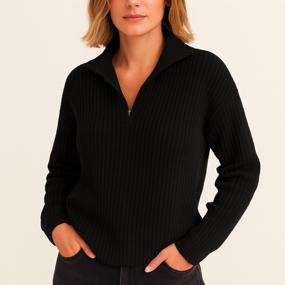 Zimowy Przytulny Sweter z Pół-Zamkiem (Damski)