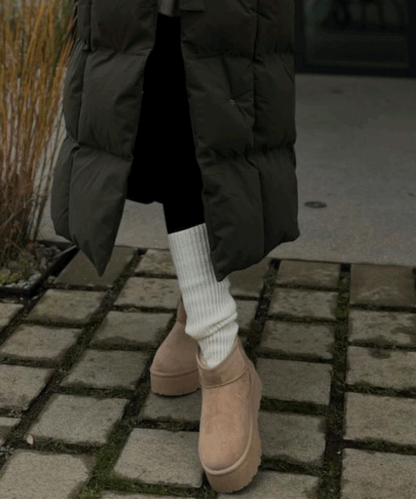 Ciepłe Camelowe Botki Zimowe (Damskie)