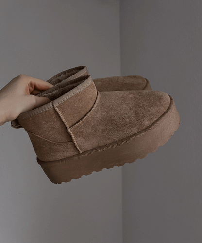 Ciepłe Camelowe Botki Zimowe (Damskie)