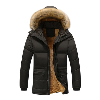 Ocieplana Kurtka Zimowa z Futrem przy Kapturze (Męska)