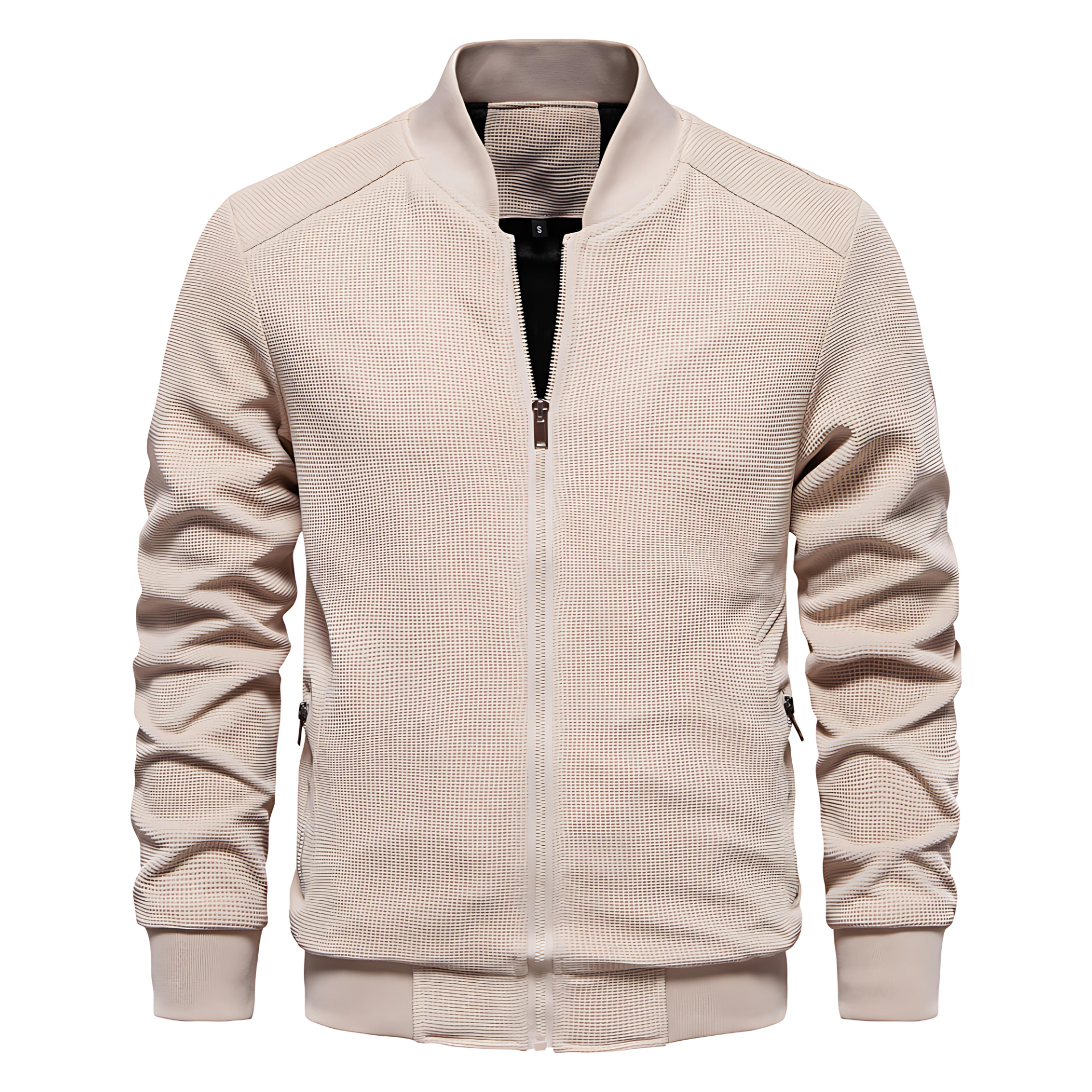 Beige jacket on a white background