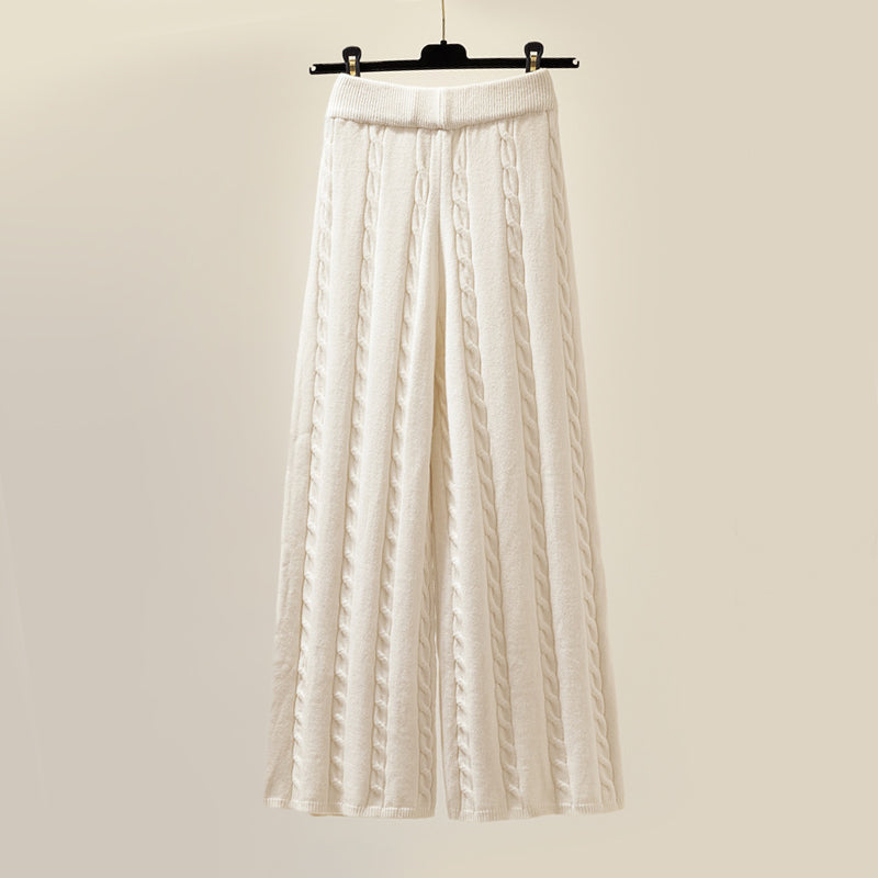 Elegancki Zimowy 3-Częściowy Komplet Dzianinowy (Damski)