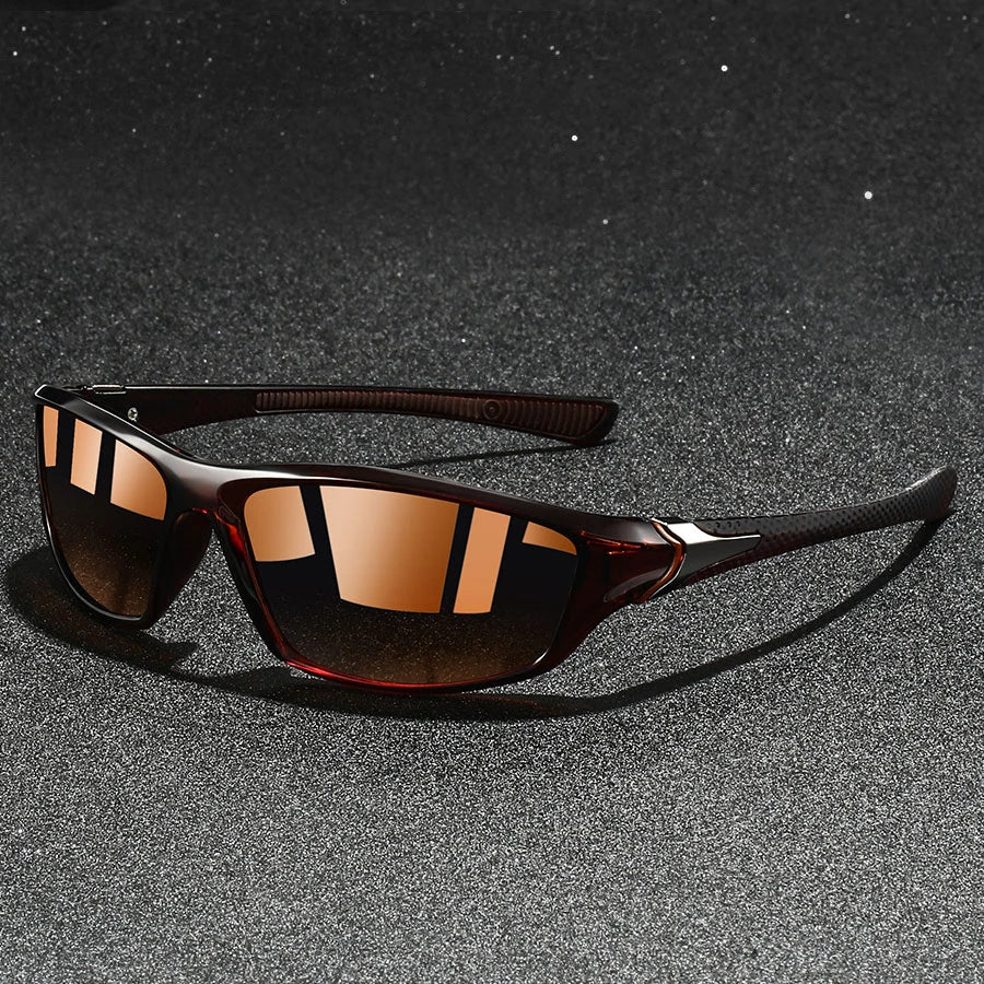 Męska Letnia Casual Sportowe Wraparound Ochrona UV Okulary Przeciwsłoneczne