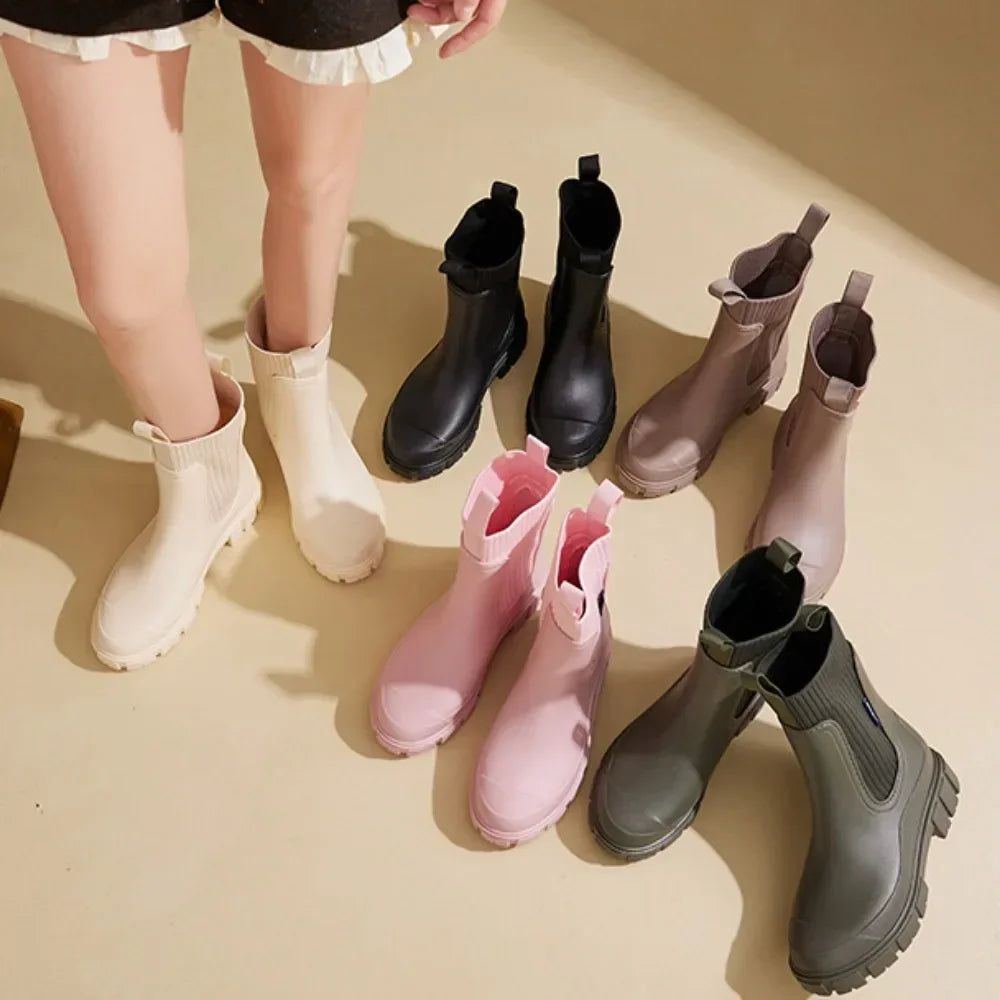 Wodoodporne Krótkie Botki Zimowe (Damskie)