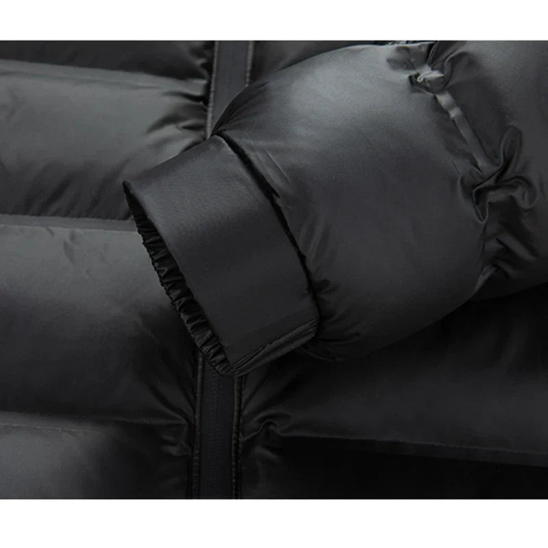 Elegancka Zimowa Kurtka Puchowa z Wysoką Stójką (Męska)