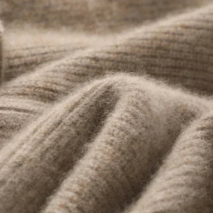 Close-up of textured beige fabric with a ribbed pattern