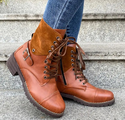 Botki Sznurowane z Klamrą na Zimę (Damskie)