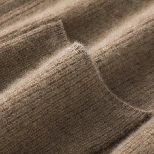 Close-up of brown fabric texture