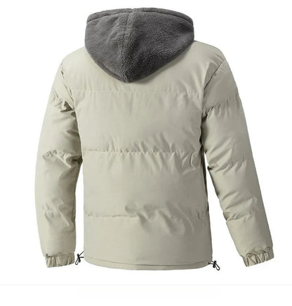 Ciepła Zimowa Kurtka Puchowa z Futrzanym Kapturem (Męska)