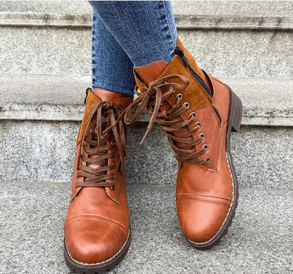 Botki Sznurowane z Klamrą na Zimę (Damskie)