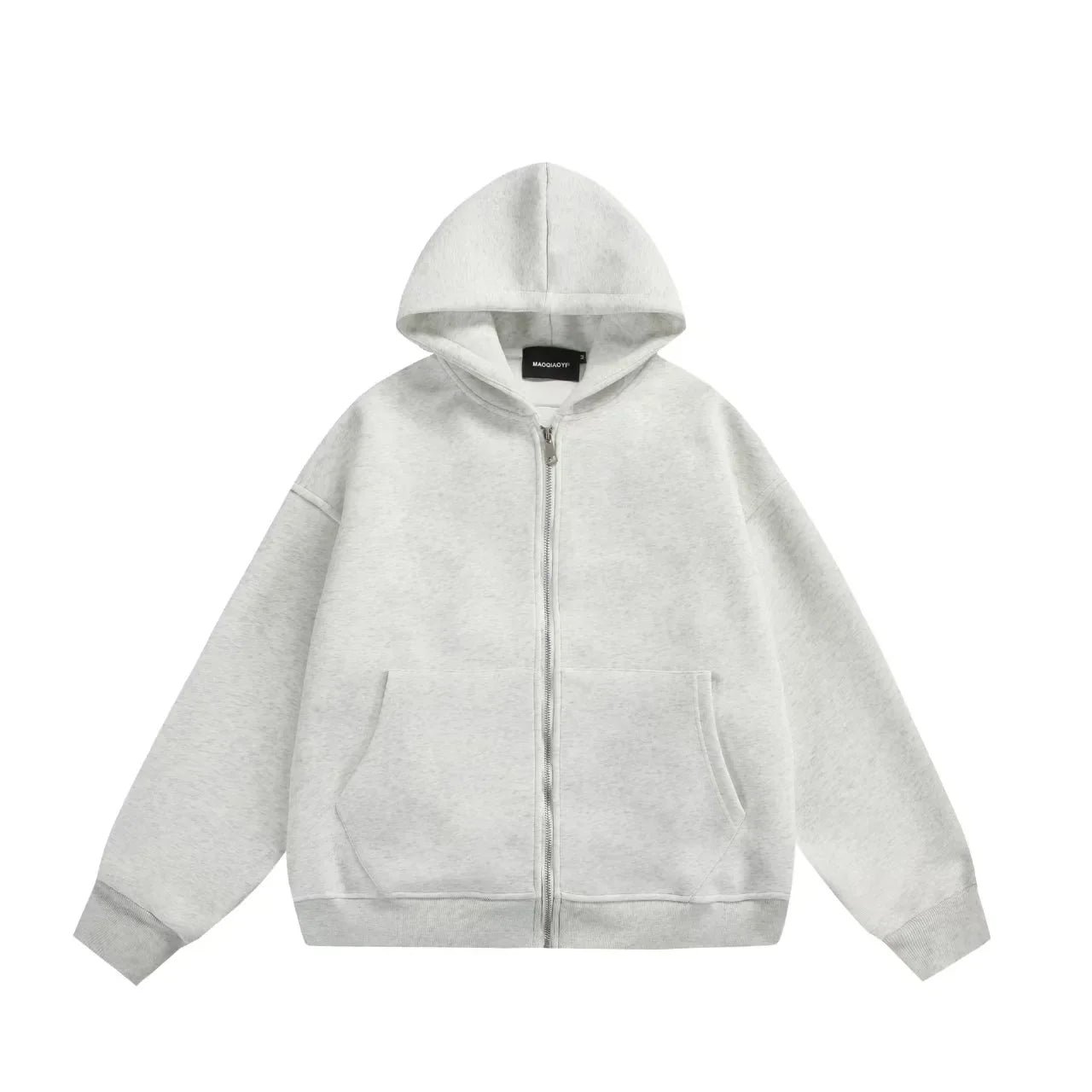 Gray hoodie on a white background