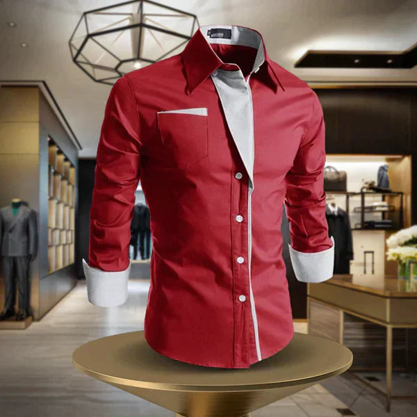 Zimowa Ciepła Koszula z Kołnierzem (Męska)