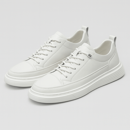 White sneakers on a light gray background