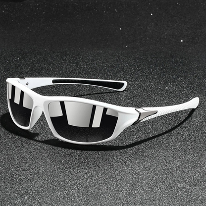 Męska Letnia Casual Sportowe Wraparound Ochrona UV Okulary Przeciwsłoneczne