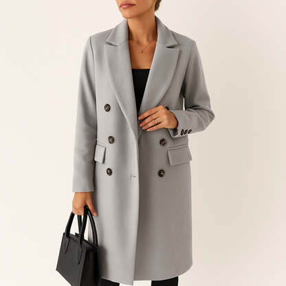 Zimowy Stylowy Długi Trencz (Damski)