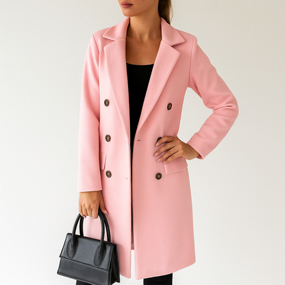 Zimowy Stylowy Długi Trencz (Damski)