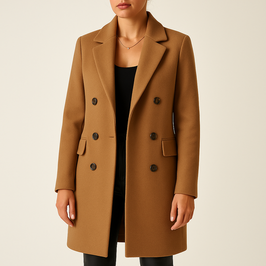 Zimowy Stylowy Długi Trencz (Damski)