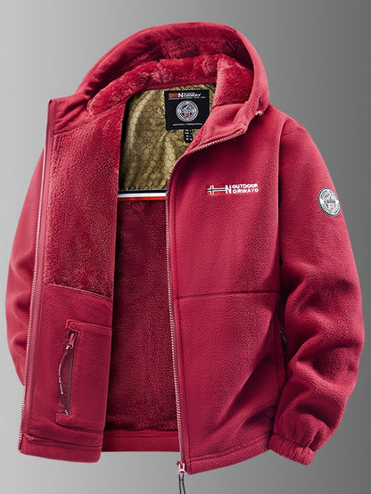 Termiczna Kurtka Zimowa z Polarem i Kapturem (Męska)