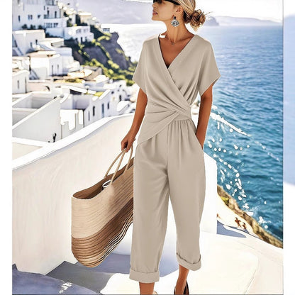 Ensemble asymétrique à manches courtes (Femme)