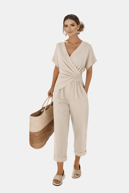 Ensemble asymétrique à manches courtes (Femme)