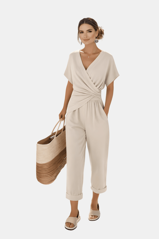 Asymetryczny Zestaw z Krótkim Rękawem (Damskie)