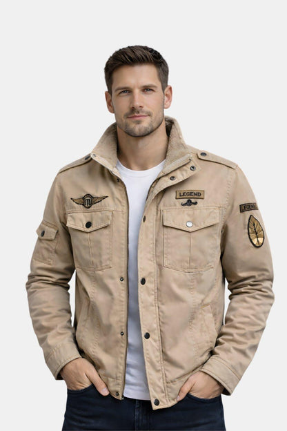 Bawełniana Kurtka Cargo Wiosenna (Męska)